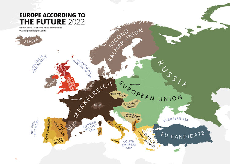 Maps of prejudice - Europe according to the future 2022 - Yanko Tsvetkov